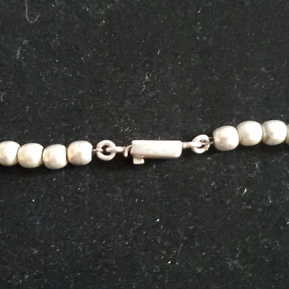 Mexico 925 sterling silver large bead ball necklace , 44.5 grms - Picture 7 of 13